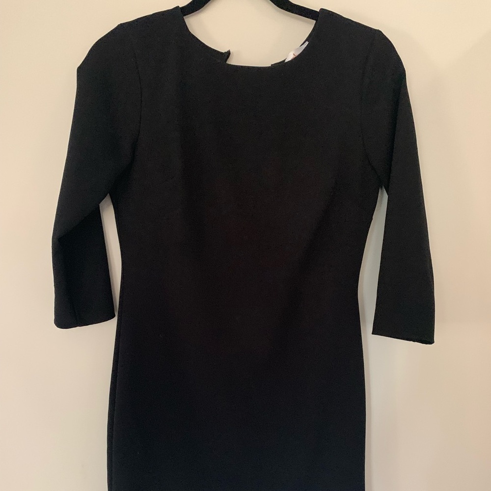 Black 3/4 sleeve, short length dress